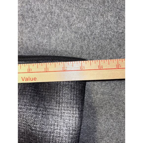 Stormy Kromer Wool Plaid Pouch Large Carbon Black And Gray NWT 13x9x4 - Picture 3 of 7